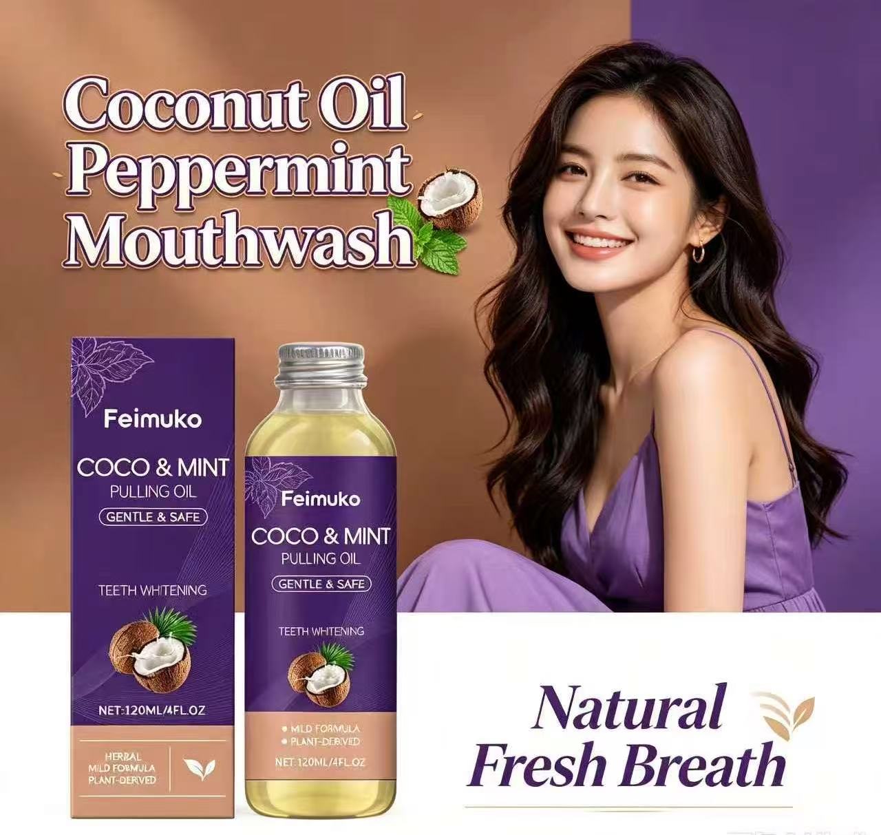 Teeth Whitening With Coconut Oil - Hindistan Cevizi Yağı Nane Özlü Ağız