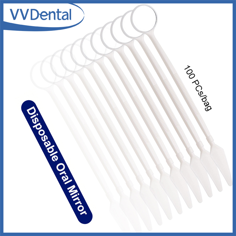 Teeth Whitening For Photos - 100 Adet Plastik Diş Ağız Aynası