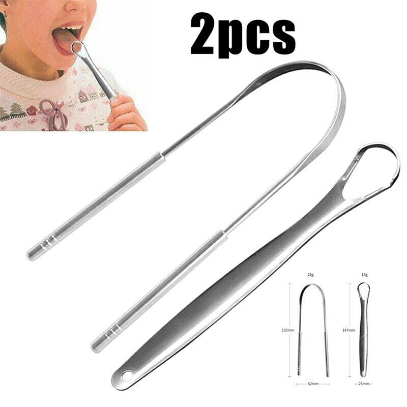 Tongue Scraper Metal - 2 adet dil kazıyıcı paslanmaz çelik