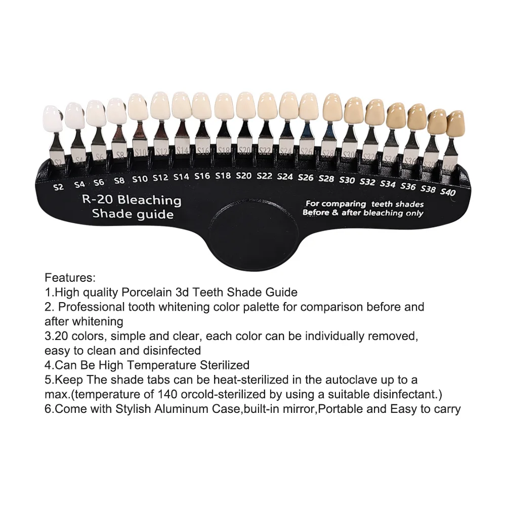 ELIJAH R-20 Ağartma Gölge Kıla - Teeth Whitening Shade Guide incelemesi ve fiyatı