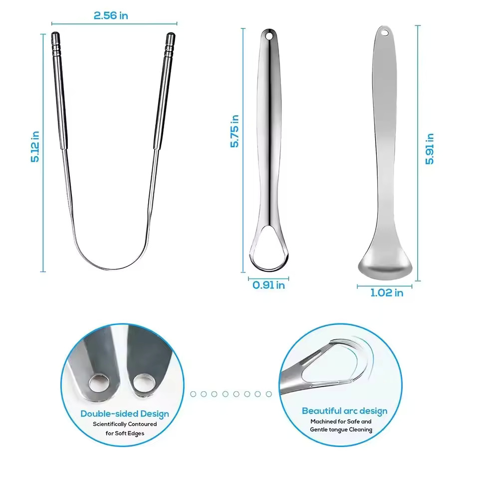 1 adet/2 adet/3 adet/4 adet Me - Tongue Scraper Metal incelemesi ve fiyatı